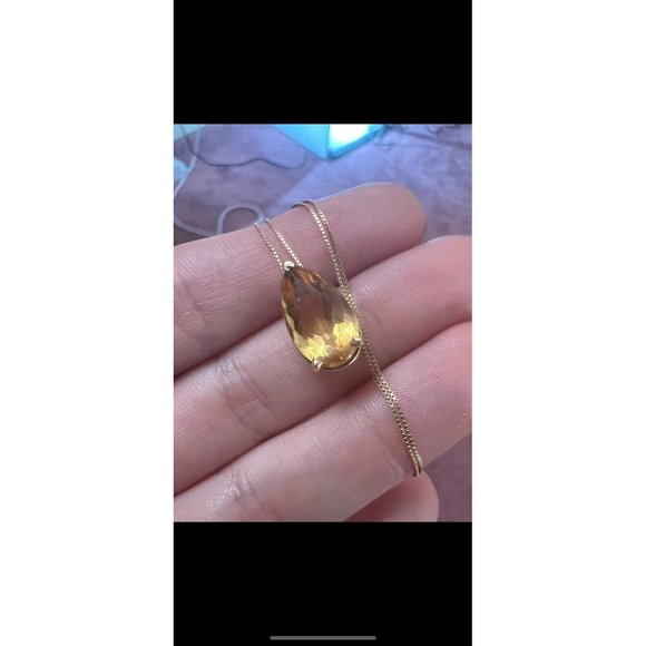 Solid 14k gold genuine 6ctw citrine #072208 - Picture 4 of 11